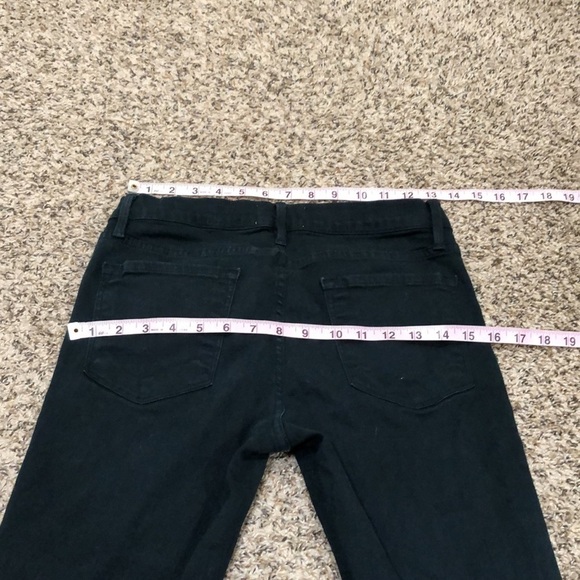 Frame Le Skinny Jeanne Jeans Size 29 Spruce Rips Forest Green - Picture 7 of 12